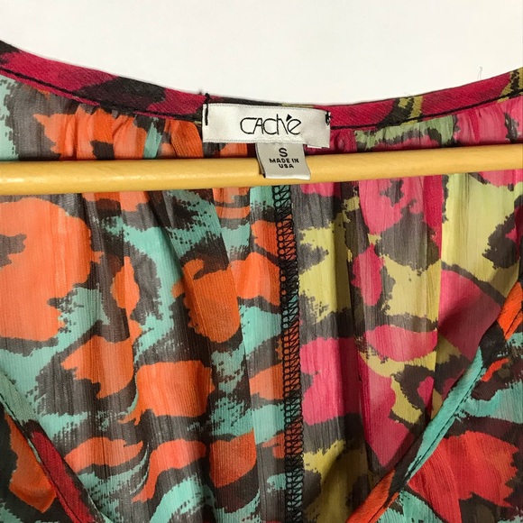 🌵Cache Colorful Sheer Tunic Top - Picture 2 of 5